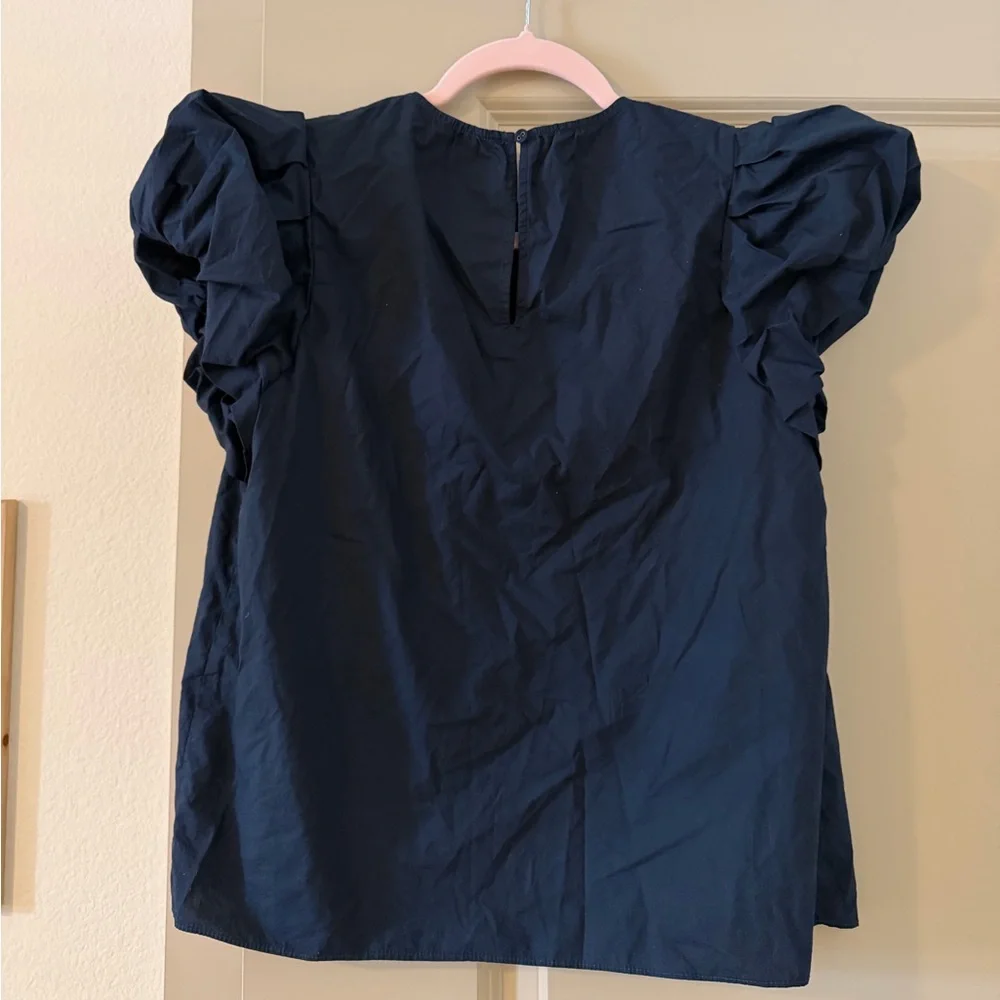 Ulla Johnson Iren Top Navy - Size 4 - Picture 4 of 5